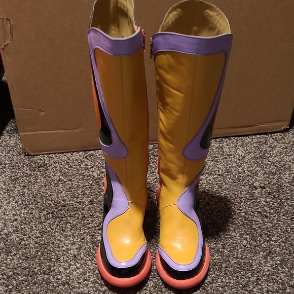 John Fluevog Colorful Women's Boots - Picture 3 of 10